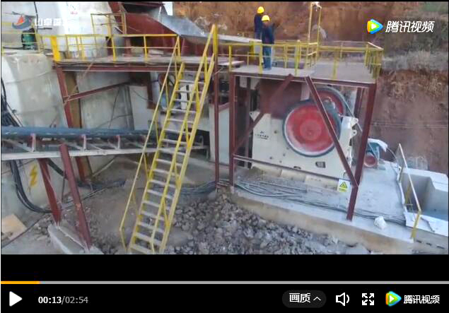 高清航拍视频：碎石生产线工作现场